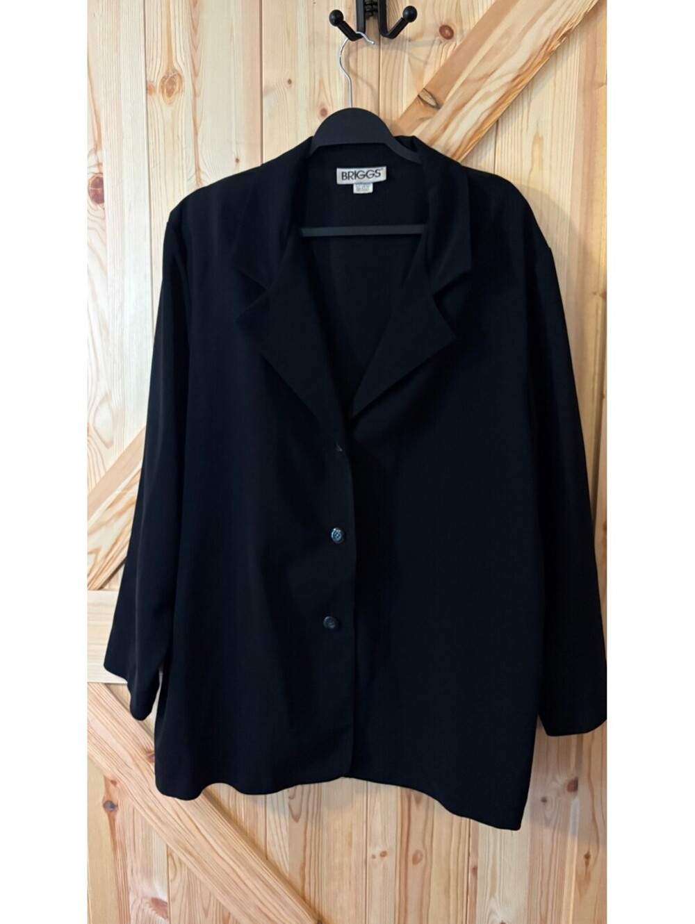Briggs Black 3X Women's Suit Jacket Blazer 100% Polyester Made in USA